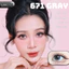 Lens mắt 671 Gray màu xám filter, viền xám nhạt tự nhiên, size nhỏ - thương hiệu LUNA EYES