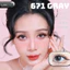 Lens mắt 671 Violet màu tím filter không viền tự nhiên, size nhỏ - brand LUNA EYES