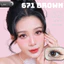 Lens mắt 671 Violet màu tím filter không viền tự nhiên, size nhỏ - brand LUNA EYES