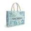 Túi cói đi biển VACHINO TX038 – họa tiết vintage hoa lá, thân thiện môi trường