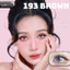 Lens mắt 193 Brown màu nâu tây nổi bật, không viền, size nhỏ - thương hiệu LUNA EYES