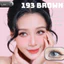 Lens mắt 193 Brown màu nâu tây nổi bật, không viền, size nhỏ - thương hiệu LUNA EYES