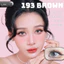 Lens mắt 193 Brown màu nâu tây nổi bật, không viền, size nhỏ - thương hiệu LUNA EYES