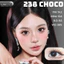Lens mắt FB-238 Choco màu nâu socola có viền tự nhiên, size vừa - thương hiệu LUNA EYES