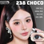 Lens mắt FB-238 Choco màu nâu socola có viền tự nhiên, size vừa - thương hiệu LUNA EYES