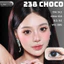 Lens mắt FB-238 Choco màu nâu socola có viền tự nhiên, size vừa - thương hiệu LUNA EYES