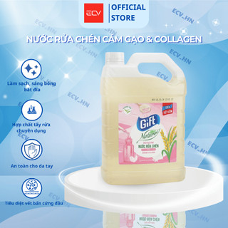 Nước rửa chén gift 3.8kg hương Cám gạo Collagen ( Tiết kiệm)