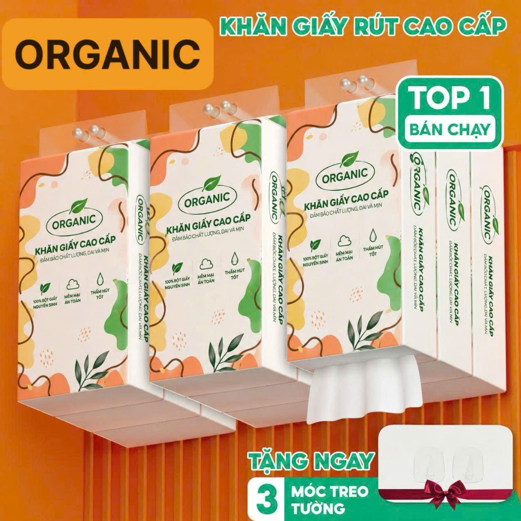 Thùng 10 Bịch Giấy Vệ Sinh Treo Tường Đa Sắc  làm từ bột gỗ nguyên chất, giấy tờ 4 lớp, dai mịn