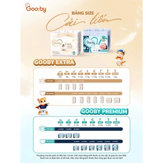 [COMBO 2 BỊCH] Bỉm quần, dán Gooby Premium bỉm đêm,chống tràn