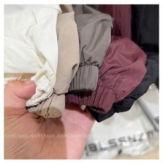 [ MỞ BÁN ] Áo khoác gió nữ croptop 2 lớp vải gió nhăn cao cấp, Dáng Lửng,