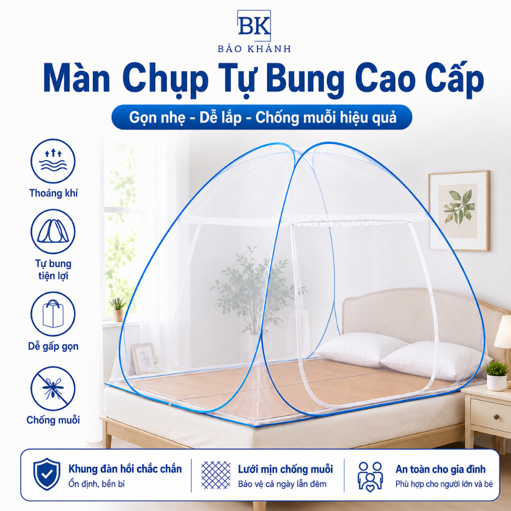 Màn Chụp Tự Bung Cao Cấp Bảo Hành Lỗi 1 Đổi 1 Trong 30 ngày