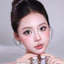 Lens mắt 773 Gray màu xám light nâu đối xứng, viền đen, size vừa - thương hiệu LUNA EYES