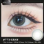 Lens mắt 773 Gray màu xám light nâu đối xứng, viền đen, size vừa - thương hiệu LUNA EYES