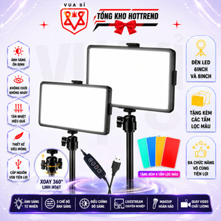 ĐÈN LED VUASI 6-8 INCH HỖ TRỢ CHỤP ẢNH QUAY VIDEO, LIVESTREAM SIÊU SÁNG TẶNG KÈM TẤM LỌC MÀU