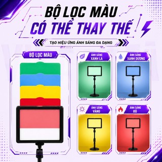 ĐÈN LED VUASI 6-8 INCH HỖ TRỢ CHỤP ẢNH QUAY VIDEO, LIVESTREAM SIÊU SÁNG TẶNG KÈM TẤM LỌC MÀU