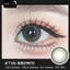 Lens mắt 716 Brown màu nâu rêu vân tia tự nhiên, viền nhám, size vừa - thương hiệu LUNA EYES