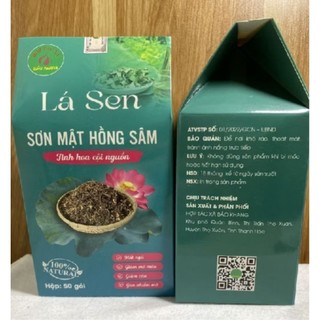 Hộp 40 gói trà túi lọc Bảo khang,Lá sen sơn mật hồng sâm,mát gan,an thần, dễ ngủ,thanh nhiệt