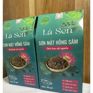 Hộp 40 gói trà túi lọc Bảo khang,Lá sen sơn mật hồng sâm,mát gan,an thần, dễ ngủ,thanh nhiệt