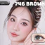 Lens mắt 746 Brown màu nâu filter tự nhiên, có viền, size lớn - thương hiệu LUNA EYES