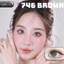 Lens mắt 746 Brown màu nâu filter tự nhiên, có viền, size lớn - thương hiệu LUNA EYES