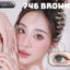 Lens mắt 746 Brown màu nâu filter tự nhiên, có viền, size lớn - thương hiệu LUNA EYES