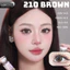 Lens mắt 746 Brown màu nâu filter tự nhiên, có viền, size lớn - thương hiệu LUNA EYES