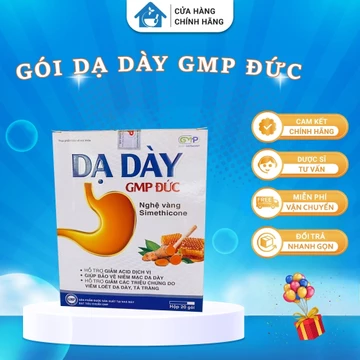 Dạ Dày GMP Đức hỗ trợ giảm viêm loét dạ dày trào ngược ợ hơi nóng rát (Hộp 20 gói)