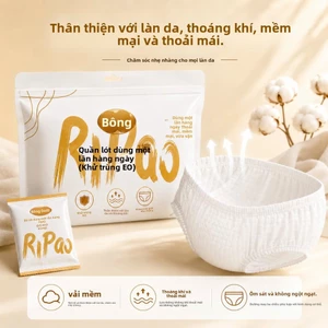 Quần Lót Nữ Dùng 1 Lần Du Lịch Gọn Nhẹ Sạch Sẽ Thoáng Mát Dễ Mang Theo,Đảm bảo 100% cotton sọc, không lộ, tính riêng tư