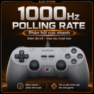 Tay Cầm Chơi Game GameSir T3 Lite Có Dây Cho PC Laptop FC Online Hall Effect 1000Hz 2 Phím Macro Bảo Hành 12 Tháng