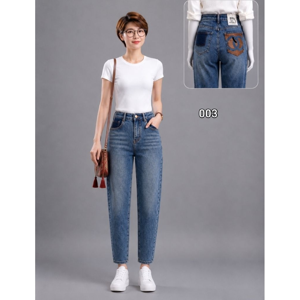 Quần baggy 9tấc,chất liệu jean mềm mại co giãn 4 chiều - Mẫu lẻ size Shop Seo thật sâu