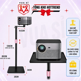 Giá đỡ Máy Chiếu Di Động VUASI Cao Cấp 2IN1 - Khay Thép Sơn Tĩnh Điện, Điều Chỉnh Độ Cao Linh Hoạt