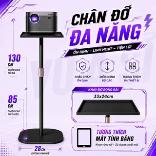 Giá đỡ Máy Chiếu Di Động VUASI Cao Cấp 2IN1 - Khay Thép Sơn Tĩnh Điện, Điều Chỉnh Độ Cao Linh Hoạt