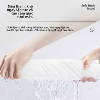 Mỗi sản phẩm 60g, loại dày cao cấp.tắm du lịch dùng 1 lần - Sợi cellulose phân hủy sinh học - Thấm hút tốt, siêu mềm mịn