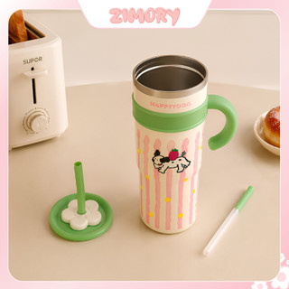 Ly giữ nhiệt happy 1200ml hoạt tiết hoạt hình - ZIMORY