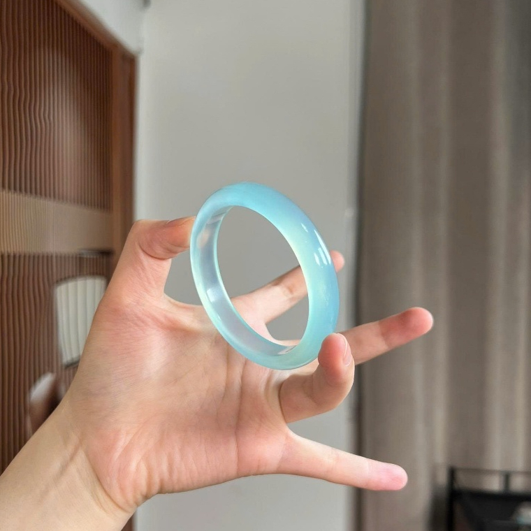 [𝐒𝐀𝐋𝐄]Vòng Tay Mã Não Xanh Biển Nguyên Khối – Đá Thiên Nhiên Thanh Lịch 𝐊𝐈𝐌 𝐓𝐇À𝐍𝐇 𝐁Ả𝐎
