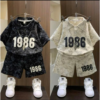 Bộ Bé Gái, Bé Trai Mùa Hè,Bộ đồ mùa hè cho bé áo polo cổ tròn in hình dễ thương kèm quần sành điệu cho bé 7-47 kg