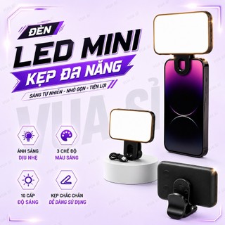 Đèn led mini  VUASI chữ nhật siêu sáng cầm tay hỗ trợ ánh sáng cho quay video chụp ảnh livestream