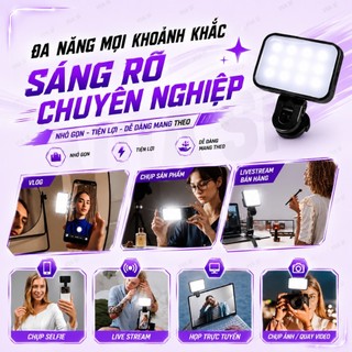 Đèn led mini  VUASI chữ nhật siêu sáng cầm tay hỗ trợ ánh sáng cho quay video chụp ảnh livestream