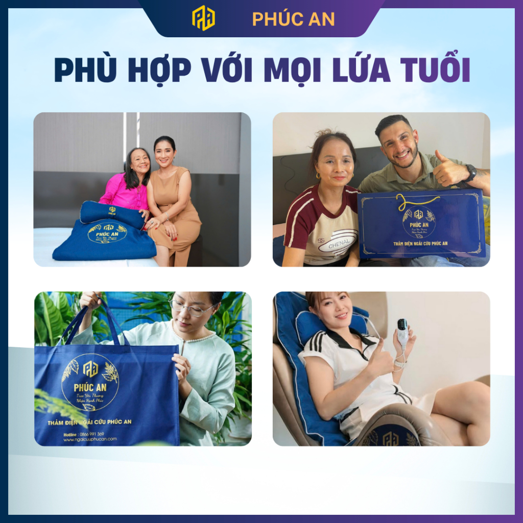 Thảm ngải cứu Phúc An Chính Hãng, An toàn - hiệu quả, Giúp giấc ngủ vẹn tròn, Giảm đau xương khớp