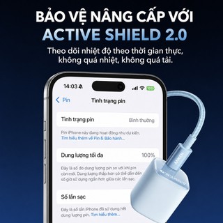 Củ sạc Anker Zolo 30W, model A2698, 1 cổng USB C, công nghệ GaN siêu mát, chuẩn sạc IQ3/PD