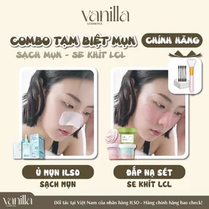 Mặt nạ đất sét và lọ chiết Ủ MỤN ILSO dành cho da mụn ẩn mụn đầu đen lcl to
