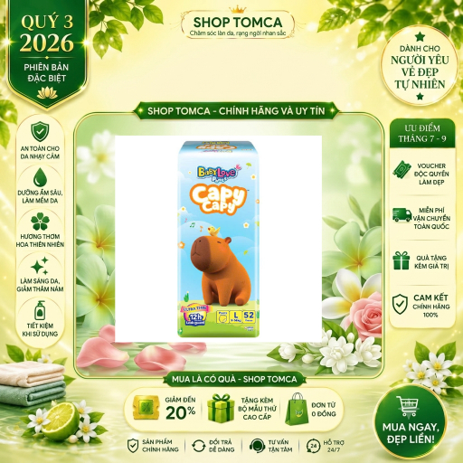 BỈM BABY LOVE CAPY CAPY size M56- L52-Xl 48- XXL44- XXXL34- XXXXL30 - 5XL26Khotomca