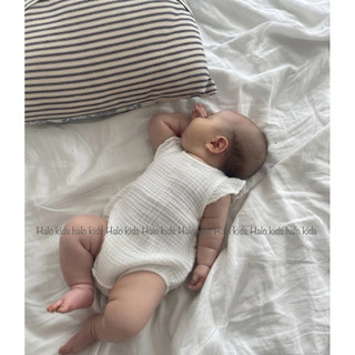Body xô muslin bèo tay siêu thoáng cho bé gái