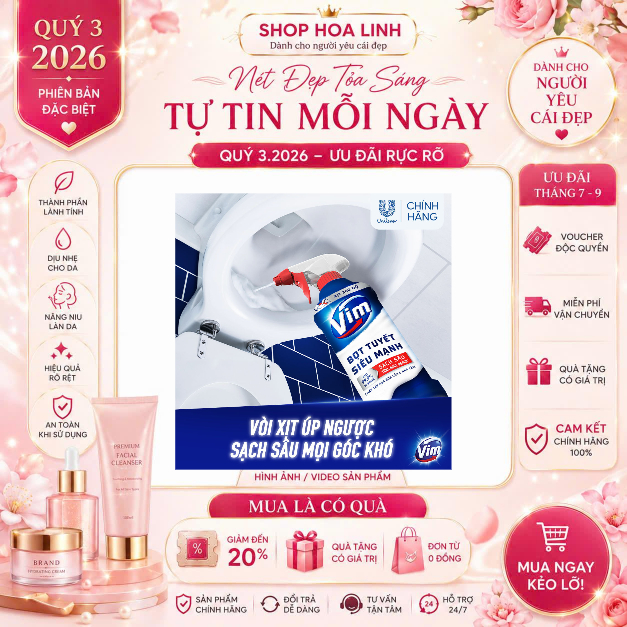 Xịt Bọt Tuyết VIM - Chai 500ML hoalinhhomeshop