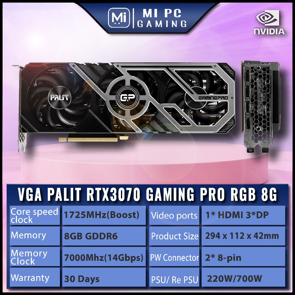 RTX 3070 Gaming pro/ BAO ZIN / ĐƯỢC TEST khi nhận hàng / không ĐÀO COIN, Phoenix, Zotac Gainward, Palit M OC 2nd
