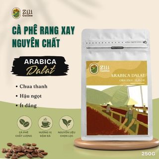 Cà Phê Nguyên Chất ARABICA Rang Mộc - Zili Coffee - Chua thanh vị trái cây, ÍT ĐẮNG [250g]