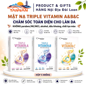 My Beauty Diary Triple Vitamin A & B NMN Mask 5 Miếng/Hộp | Dưỡng Ẩm, Chăm Sóc Da Mềm Mịn