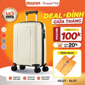 Vali Kéo MIAvn Larita ORIX Size 20/24 Inch - Nhựa PP Siêu Bền, Hạn Chế Bể Vỡ, Khoá Số, Bánh Xe Đôi