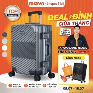 Vali Khoá Khung MIAvn Pisani X9 - Size 20/24/28, Nhựa PC Cao Cấp, Khoá Khung Bảo Mật Cao