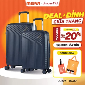 Combo 2 Vali Kéo MIA Du Lịch Larita RICO - Size 20/24/28, Nhựa PP Siêu Bền, Hạn Chế Va Đập, Khoá Số TSA
